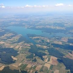 Flugwegposition um 14:13:17: Aufgenommen in der Nähe von Roth, Deutschland in 2467 Meter